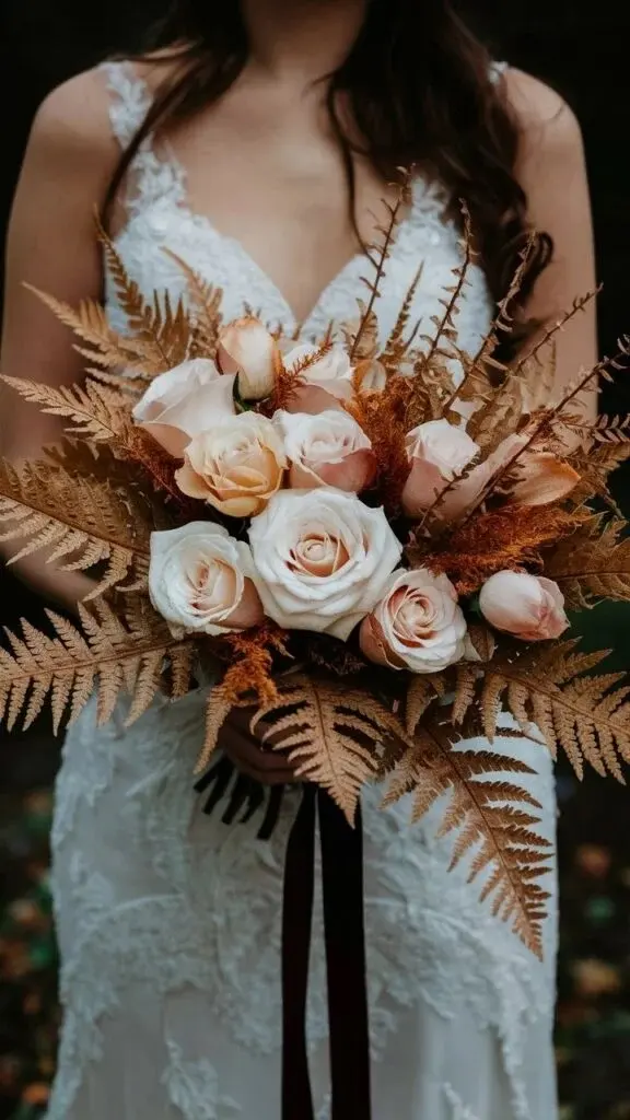 6. rose-bouquet-with-dried-ferns_1