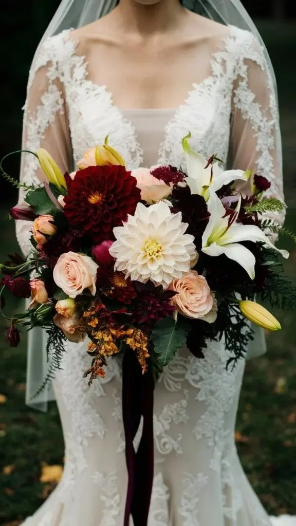 7. dahlia-lily-and-rose-rustic-bouquet_1